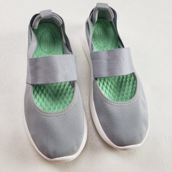 Crocs Literide Mary Jane Shoe Womens 7 Gray Slip On Comfort Lightweight 206082 - Picture 1 of 10